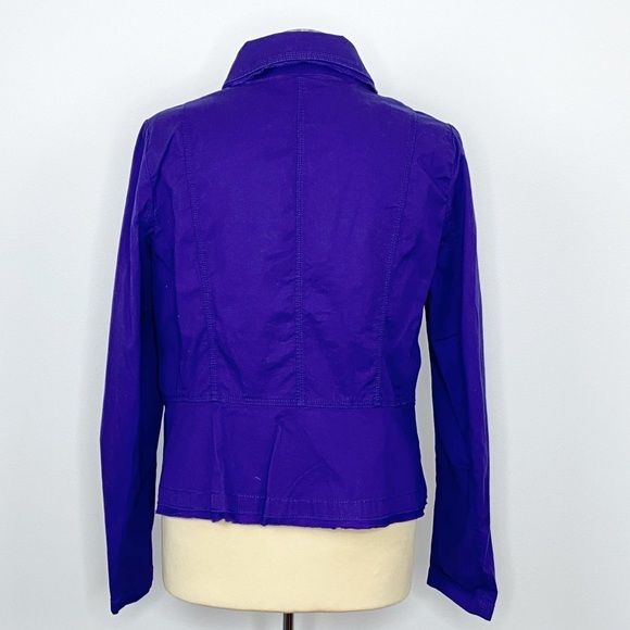 LOFT Purple Military Jacket - Picture 2 of 9